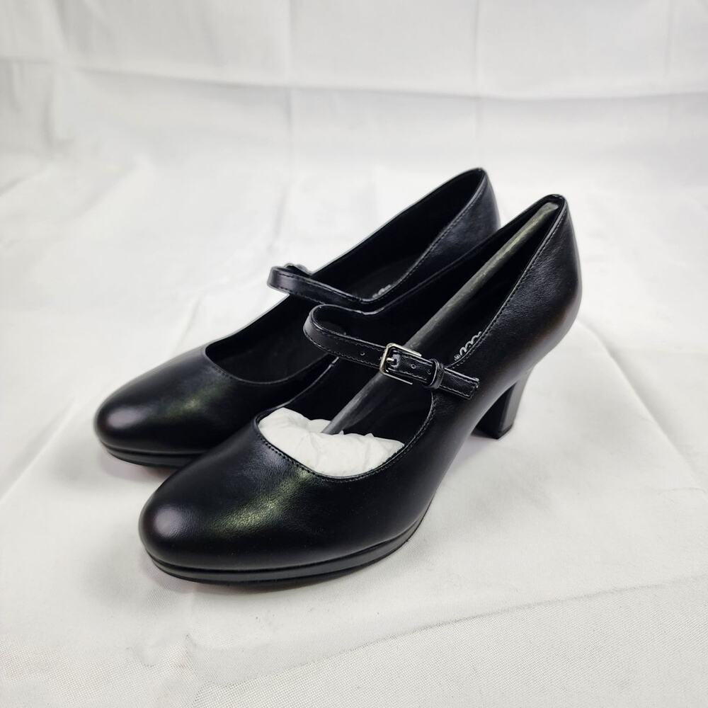 Easy Street Womens Zest Mary Jane Pumps Black 7.5 M Block Heel Comfort Shoes